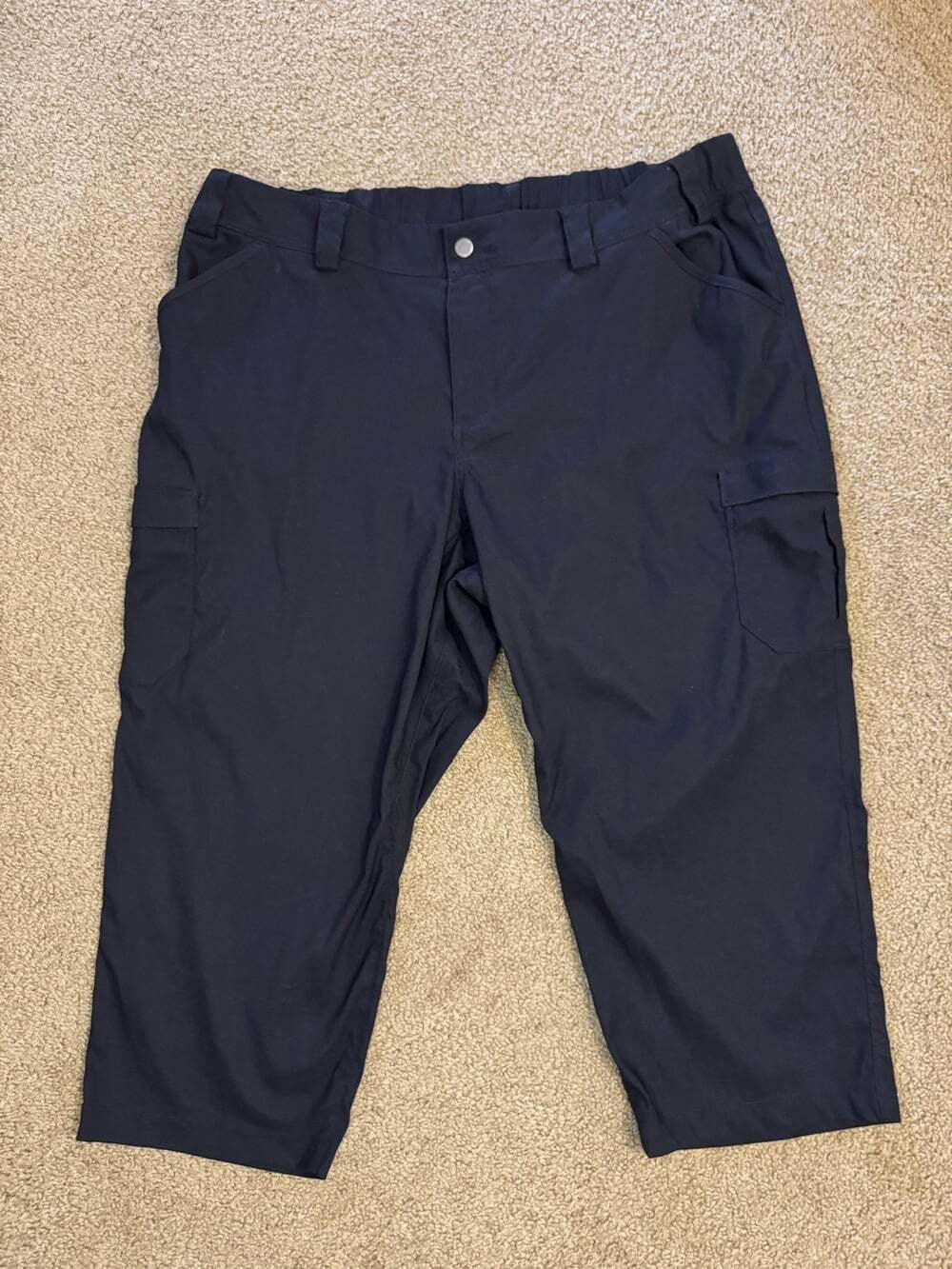 DULUTH TRADING Black Capri Cropped Outdoor Hiking Cargo Pants Womens 20W 40x23